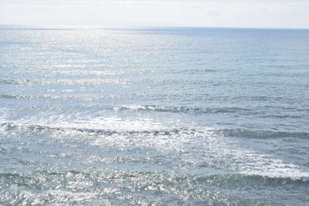 Wind on the Black Sea, high waves. The photo was taken in the spring in the resort town of Anapa.の写真素材