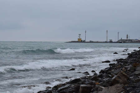 Black Sea. The village of Bolshoi Utrish, Anapa, Russia.の写真素材