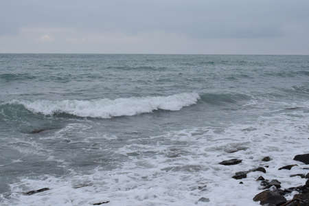 Black Sea. The village of Bolshoi Utrish, Anapa, Russia.の写真素材