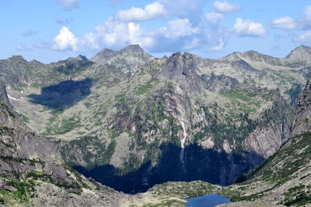 Ergaki Natural Park. Krasnoyarsk Territory, Siberia, Russia. The photo was taken during a summer hike.の写真素材