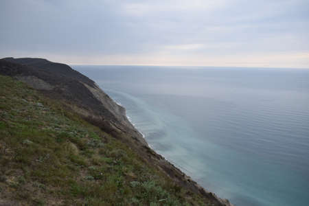 Types of the Black Sea. The outskirts of Anapa. Mountains and rocks.の写真素材
