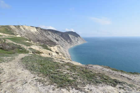 Types of the Black Sea. The outskirts of Anapa. Mountains and rocks.の写真素材