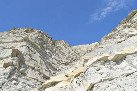 View of the hill from below. The outskirts of the resort town of Anapa. Russia. Photo taken in spring.の写真素材