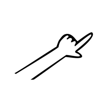 Index finger in the style of Doodleのイラスト素材