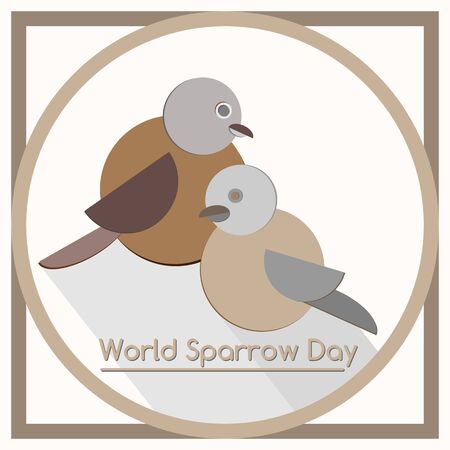 Creative illustration of sparrow.のイラスト素材