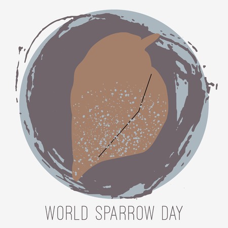 Creative illustration of sparrow. Vector illustration of world sparrow day.のイラスト素材
