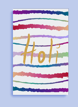 Vector illustration of Holi festival. Colourful placard of Holi.のイラスト素材