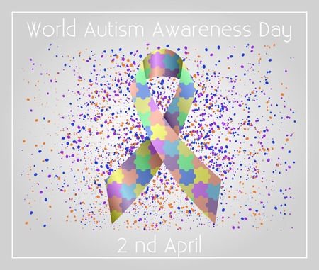 Vector illustration of World autism awareness day.のイラスト素材