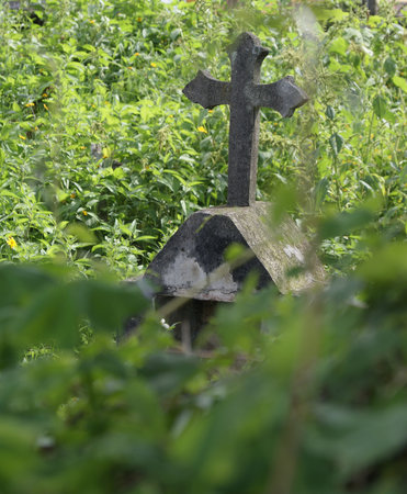 Small abandoned tomb in the ancient cemetery of Xalapa Veracruz, Mexico 2017の写真素材