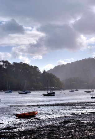 Orange boatの写真素材