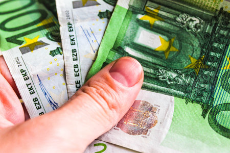 Euros in a Hand