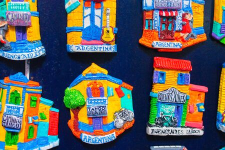 Souvenirs Magnets of Buenos Airesの写真素材