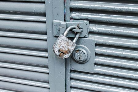 Padlock Vintage Door Detailの写真素材