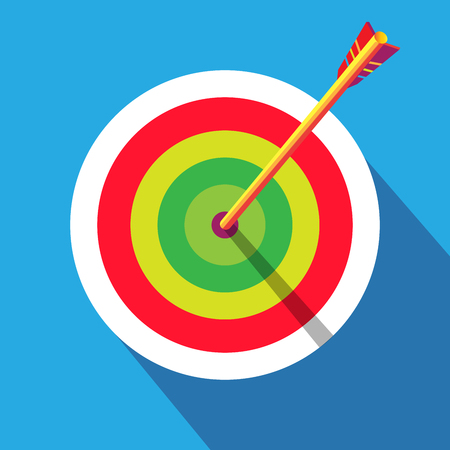 Archery Target flat.のイラスト素材