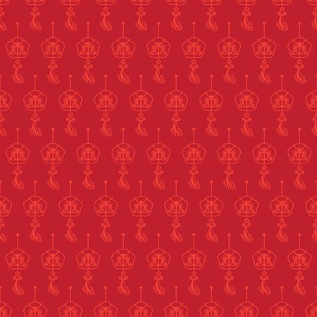 Chinese New Year pattern. 2017. Chinese luxury background. Set of Asian traditional seamless pattern with gold ornament on red background. Vector illustration. Ornamental silk texture. Fabric Printのイラスト素材