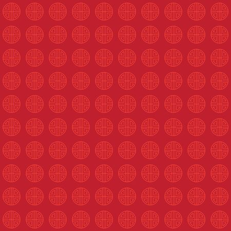 Chinese New Year pattern. 2017. Chinese luxury background. Set of Asian traditional seamless pattern with gold ornament on red background. Vector illustration. Ornamental silk texture. Fabric Printのイラスト素材