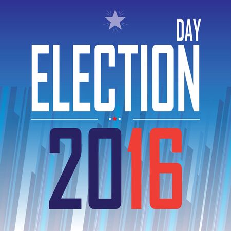 American Presidential Election 2016 banner. For Election day, Vote - Web banner, Poster or brochure template. Vector illustration.のイラスト素材