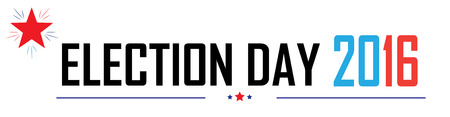 American Presidential Election 2016 banner. For Election day, Vote - Web banner, Poster or brochure template. Vector illustration.のイラスト素材