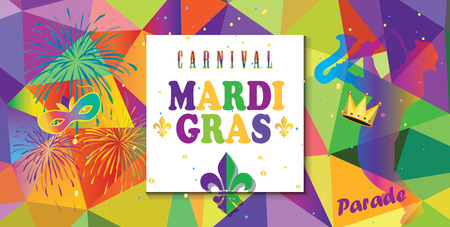 Mardi Gras Carnival, Music Festival, Masquerade poster, invitation design.のイラスト素材