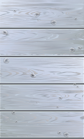 Grey wood background gray wooden texture banner with water drops realistic and copy space for text template design.のイラスト素材