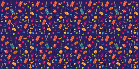 Pattern Rosh Hashana Jewish New Year Holiday Shana Tova backgroundのイラスト素材