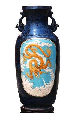 Chinese traditional dragon bottle in the temple of Confucius of Beijingの写真素材