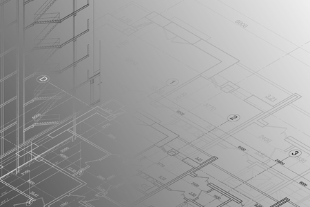 Background of architectural technical drawingの写真素材