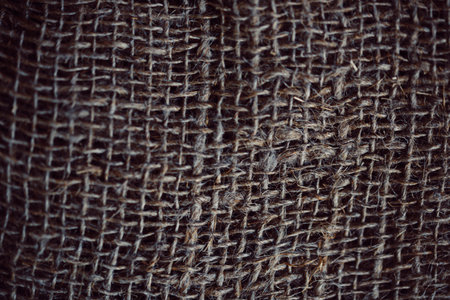 Texture of burlap fabric in sunlight. Close up.の写真素材