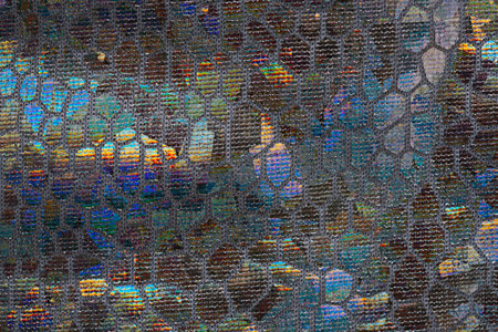 The texture of the fabric supplex color hologram. Macro.の写真素材