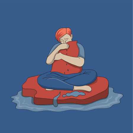 Sad guy cryingのイラスト素材