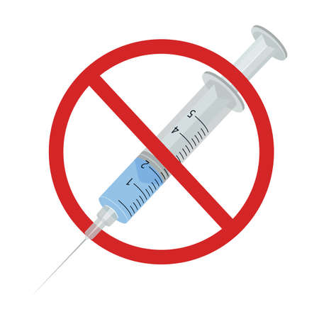 No syringe on a white backgroundのイラスト素材