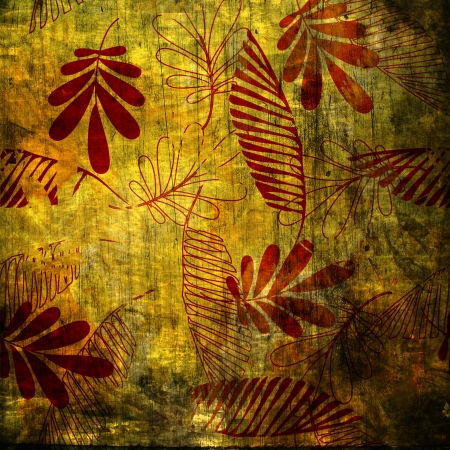 art floral ornament grunge backgroundの写真素材