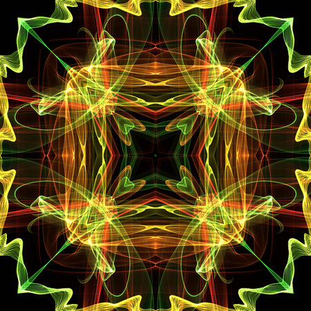 art vintage fiery geometric ornamental pattern
