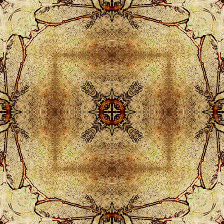 art nouveau colorful ornamental vintage pattern in brown