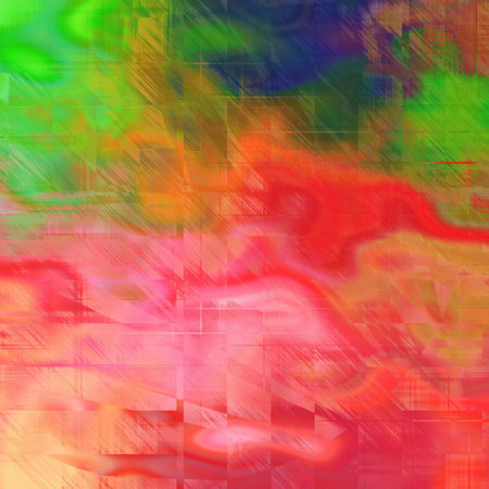 art abstract rainbow pattern, background  with peach, blue and green blots