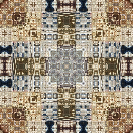 art vintage geometric ornamental pattern in grey color