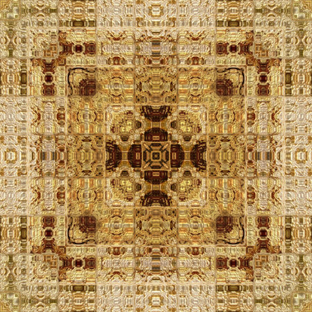 art vintage geometric ornamental pattern in light brown color