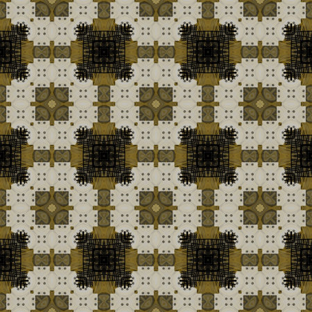 art vintage geometric ornamental pattern, monochrome background