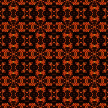 art vintage fiery geometric ornamental pattern on black background
