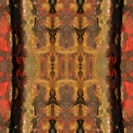 art geometric ornamental vintage pattern in red, beige and brown colors