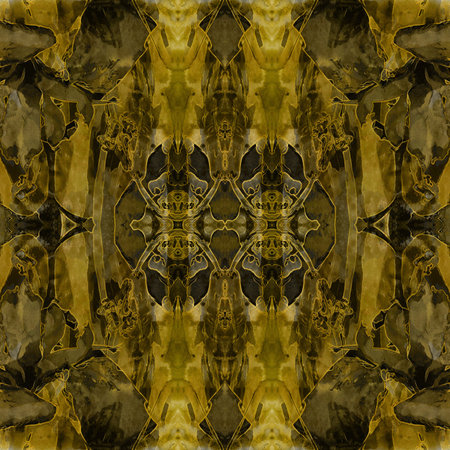 art nouveau colorful ornamental vintage pattern in gold and green colors