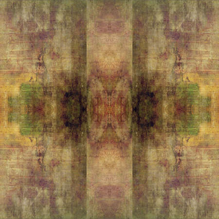art nouveau ornamental vintage pattern in beige, brown, green and orange colorsの写真素材