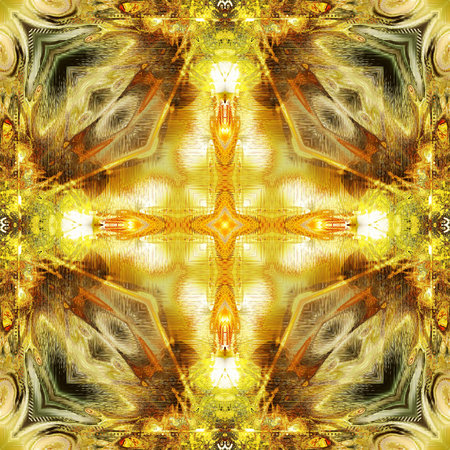 art ornamental vintage pattern in green and brown colors