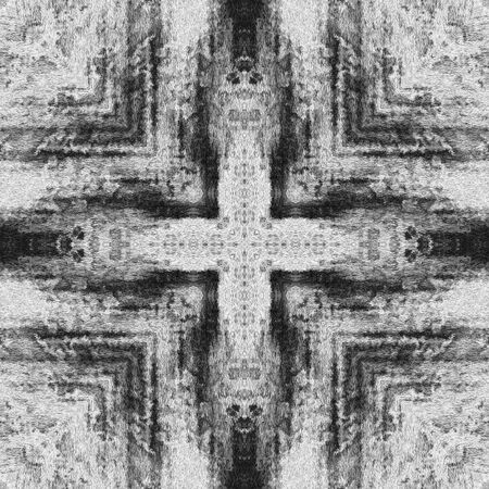 art vintage geometric ornamental pattern in black and white colorsの写真素材