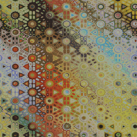 art abstract colorful geometric seamless pattern background in gree, orange and blue colors