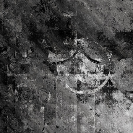 art abstract grunge dust textured monochrome background in black, grey and white colorsの写真素材