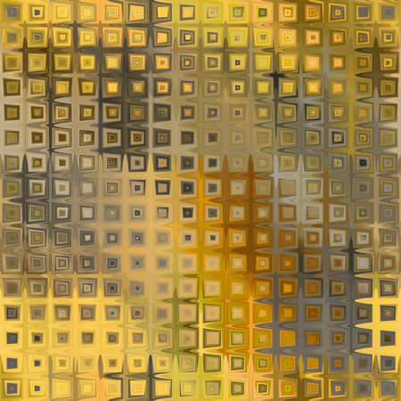 art abstract pixel geometric seamless pattern; background in gold and grey colors