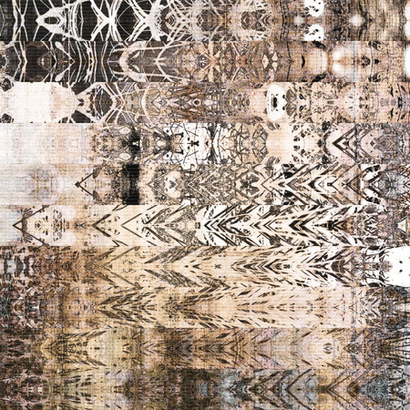 art abstract geometric horizontal stripes pattern background in white, grey, beige and brown colorsの写真素材