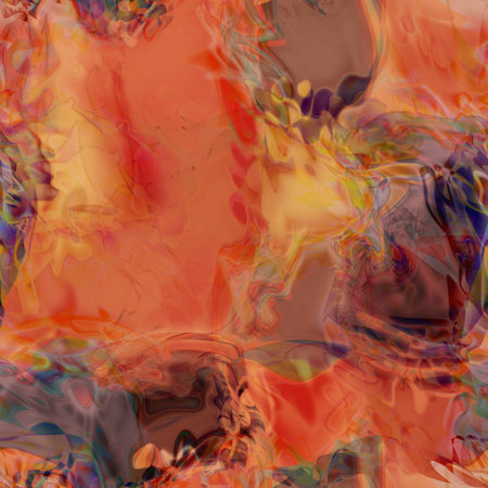 art abstract colorful chaotic waves seamless pattern, background in brown, orange and grey colors