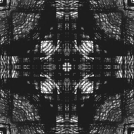 art sketched naive ornamental black pattern isolated on white background, s.3